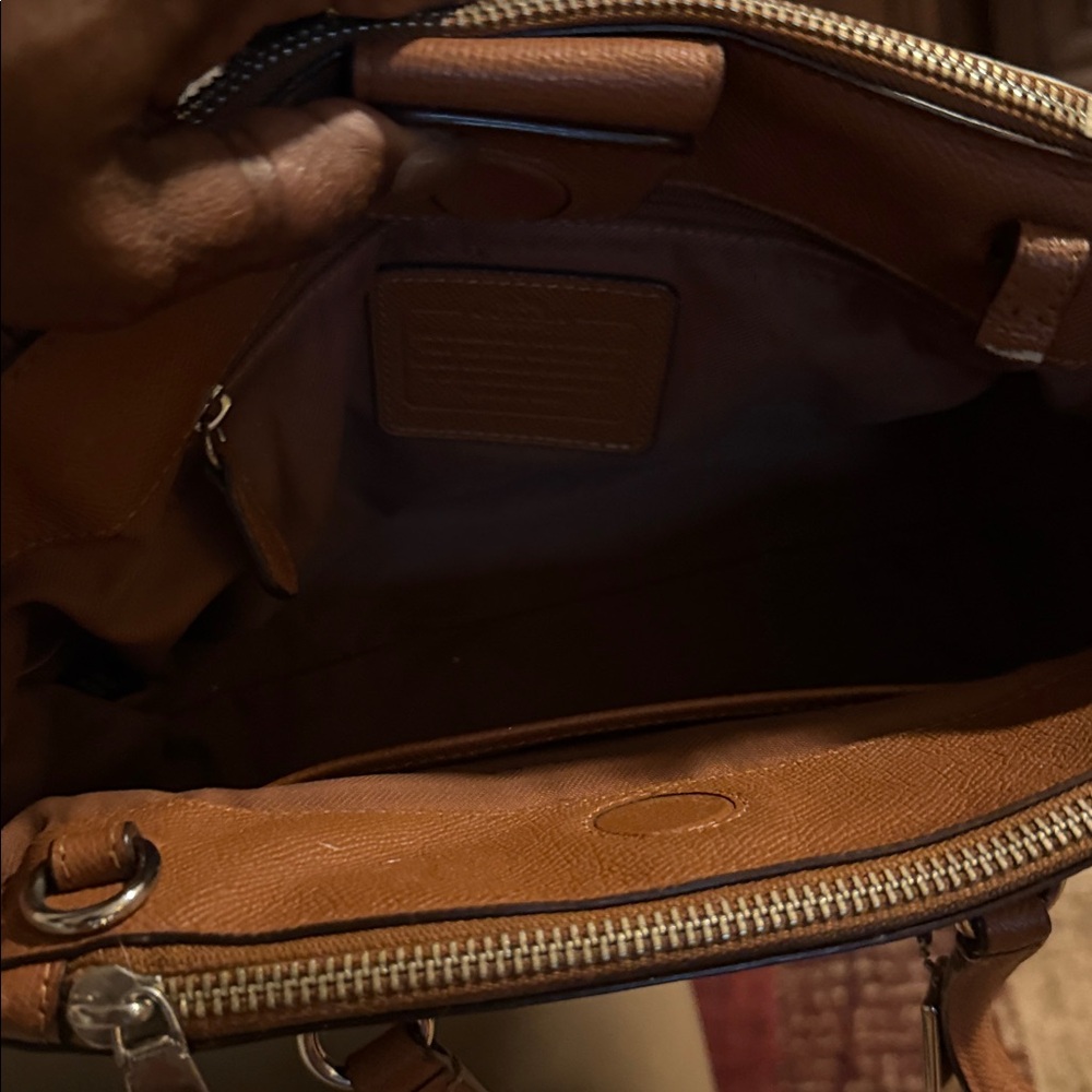 Coach Brown Leather Shoulder Bag - Picture 5 of 11